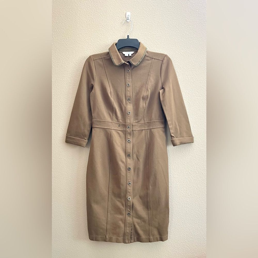 Boden Collar Button Down Midi Shirt Dress